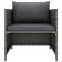 Sofá de jardín con cojines ratán sintético gris von vidaXL, Modulare Sofas für den Außenbereich - Ref: Foro24-313496, Preis: ...