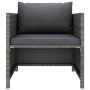 Sofá de jardín con cojines ratán sintético gris von vidaXL, Modulare Sofas für den Außenbereich - Ref: Foro24-313496, Preis: ...