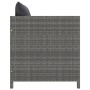Sofá de jardín con cojines ratán sintético gris von vidaXL, Modulare Sofas für den Außenbereich - Ref: Foro24-313496, Preis: ...