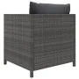 Sofá de jardín con cojines ratán sintético gris von vidaXL, Modulare Sofas für den Außenbereich - Ref: Foro24-313496, Preis: ...