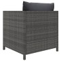 Sofá de jardín con cojines ratán sintético gris von vidaXL, Modulare Sofas für den Außenbereich - Ref: Foro24-313496, Preis: ...