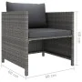 Sofá de jardín con cojines ratán sintético gris von vidaXL, Modulare Sofas für den Außenbereich - Ref: Foro24-313496, Preis: ...