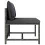 4-seater garden sofa with gray synthetic rattan cushions by vidaXL, Modular outdoor sofas - Ref: Foro24-313501, Price: 217,57...