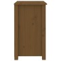 Mesita de noche madera maciza de pino marrón miel 50x35x61,5 cm