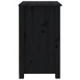 Mesitas de noche 2 uds madera maciza de pino negra 50x35x61,5cm