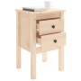 Mesitas de noche 2 uds madera maciza de pino 40x35x61,5 cm