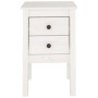 Mesita de noche madera maciza de pino blanco 40x35x61,5 cm