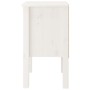 Mesita de noche madera maciza de pino blanco 40x35x61,5 cm