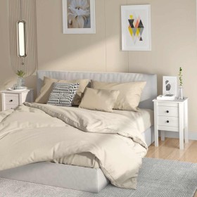 Mesitas de noche 2 uds madera maciza pino blanco 40x35x61,5 cm Mesitas de noche 2 uds madera maciza pino blanco 40x35x61,5 cm