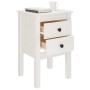 Mesitas de noche 2 uds madera maciza pino blanco 40x35x61,5 cm