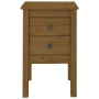 Mesitas de noche 2 uds madera de pino marrón miel 40x35x61,5 cm