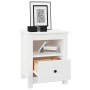 Mesitas de noche 2 uds madera maciza de pino blanco 40x35x49 cm