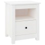 Mesitas de noche 2 uds madera maciza de pino blanco 40x35x49 cm