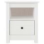 Mesitas de noche 2 uds madera maciza de pino blanco 40x35x49 cm