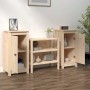 Aparadores 2 uds madera maciza de pino 39x35x80 cm