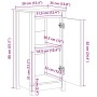 Aparadores 2 uds madera maciza de pino gris 39x35x80 cm