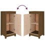 Aparador de madera maciza de pino marrón miel 39x35x80 cm