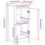 Aparadores 2 uds madera maciza de pino negro 39x35x80 cm