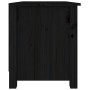 Banco zapatero madera de pino maciza negro 70x38x45,5 cm
