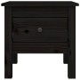 Mesa auxiliar 2 uds de madera maciza de pino negro 40x40x39 cm