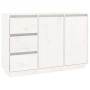 Aparador de madera maciza de pino blanco 111x34x75 cm