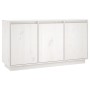 Aparador de madera maciza de pino blanco 111x34x60 cm