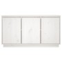 Aparador de madera maciza de pino blanco 111x34x60 cm