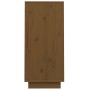 Mesa consola de madera maciza de pino marrón miel 60x34x75 cm