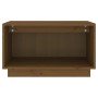 Mueble de TV madera maciza de pino marrón miel 60x35x35 cm