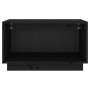 Mueble de TV de madera maciza de pino negro 60x35x35 cm