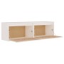 Wandschränke 2 Stück aus massivem weißem Kiefernholz 60x30x35 cm von vidaXL, Regale und Regale - Ref: Foro24-813448, Preis: 8...