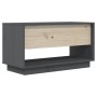 Mueble de TV de madera maciza de pino gris 74x34x40 cm en Muebles TV | Comprar online en Foro24