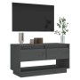 Mueble de TV de madera maciza de pino gris 74x34x40 cm en Muebles TV | Comprar online en Foro24
