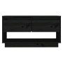 Mueble de TV de madera maciza de pino negro 74x34x40 cm