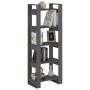 Estantería/divisor de espacios madera maciza gris 60x35x160 cm