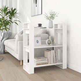 Estantería/divisor de espacios madera pino blanco 80x35x91 cm