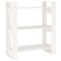 Estantería/divisor de espacios madera pino blanco 80x35x91 cm
