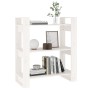 Estantería/divisor de espacios madera pino blanco 80x35x91 cm