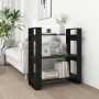 Estantería/divisor de espacios madera pino negro 80x35x91 cm en Librerías y estanterías | Comprar online en Foro24