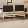 Soporte de monitor madera maciza de pino 100x24x13 cm en Muebles TV | Comprar online en Foro24