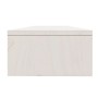 Soporte de monitor madera maciza de pino blanco 100x24x13 cm