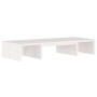 Soporte de monitor madera maciza de pino blanco 60x24x10,5 cm en Muebles TV | Comprar online en Foro24