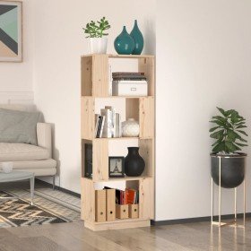 Estantería/divisor de espacios madera maciza pino 51x25x132 cm en Librerías y estanterías | Comprar online en Foro24