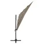 4-tier umbrella with taupe gray aluminum pole 250x250 cm by vidaXL, Umbrellas - Ref: Foro24-313823, Price: 193,08 €, Discount: %