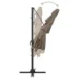 4-tier umbrella with taupe gray aluminum pole 250x250 cm by vidaXL, Umbrellas - Ref: Foro24-313823, Price: 193,08 €, Discount: %