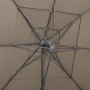 4-tier umbrella with taupe gray aluminum pole 250x250 cm by vidaXL, Umbrellas - Ref: Foro24-313823, Price: 196,82 €, Discount: %