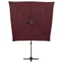 4-level umbrella with burgundy aluminum pole 250x250 cm by vidaXL, Umbrellas - Ref: Foro24-313824, Price: 193,08 €, Discount: %