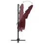 4-level umbrella with burgundy aluminum pole 250x250 cm by vidaXL, Umbrellas - Ref: Foro24-313824, Price: 193,08 €, Discount: %