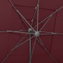 4-level umbrella with burgundy aluminum pole 250x250 cm by vidaXL, Umbrellas - Ref: Foro24-313824, Price: 195,56 €, Discount: %
