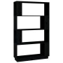 Estantería/divisor de espacios madera pino negro 80x25x132 cm
